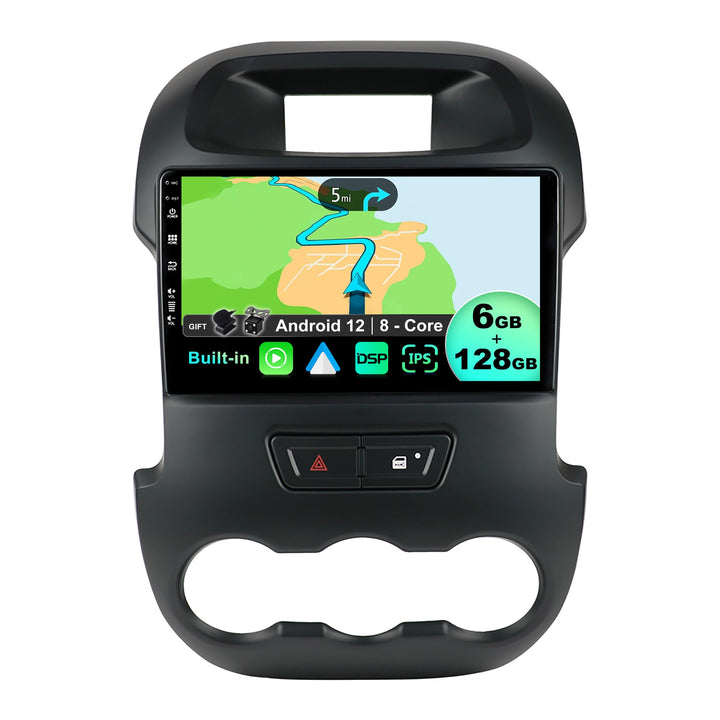 JOYX - [6G+128G] - Android 15 IPS Autoradio Passt für Ford Ranger (2011-2016) - Kabellos CarPlay/And