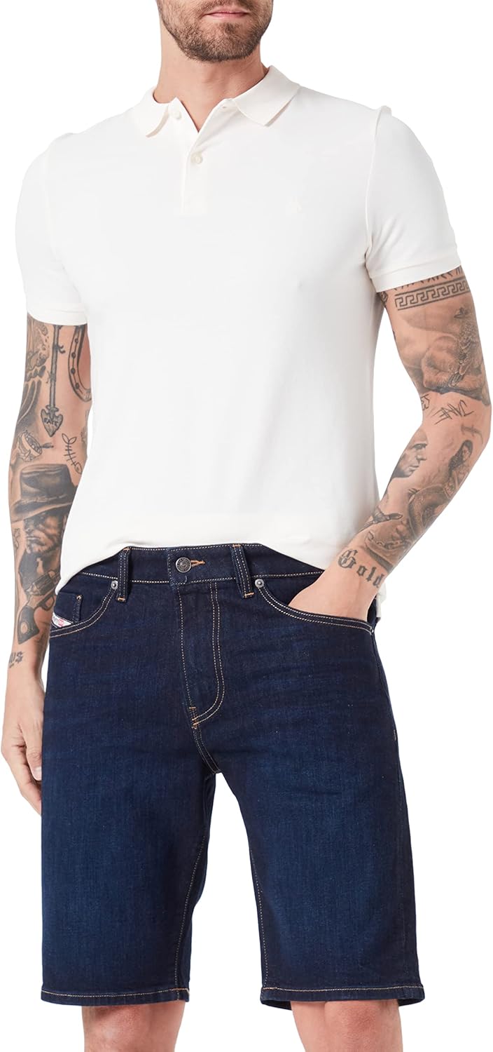 Diesel Herren Slim Jeans-Shorts 26 Blau (Dunkelblau), 26 Blau (Dunkelblau)
