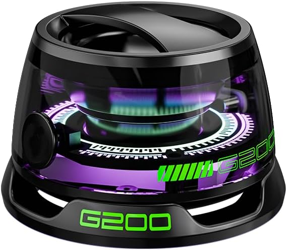 Magnetischer Bluetooth-Lautsprecher, G200 tragbarer Bluetooth-Lautsprecher mit Multi-RGB-Farblicht u