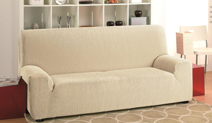 Martina Home Elastischer Sofabezug Modell Emilia 2 Plätze beige, 2 Plätze Beige
