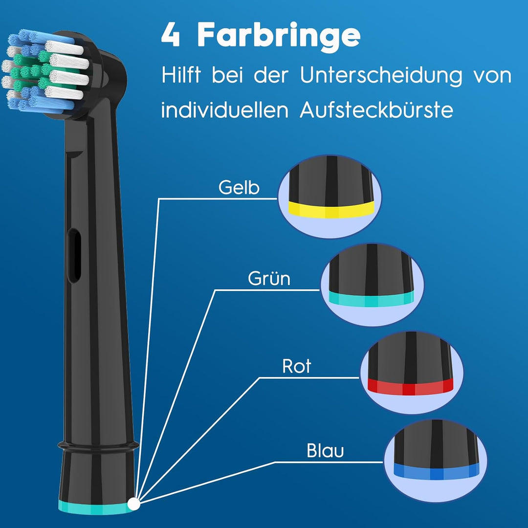 HSYTEK 16er Aufsteckbürsten Kompatibel mit OralB Zahnbürste Elektrische, Aufsätze für OralB Pro 3 35