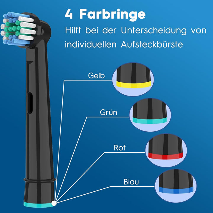 HSYTEK 16er Aufsteckbürsten Kompatibel mit OralB Zahnbürste Elektrische, Aufsätze für OralB Pro 3 35