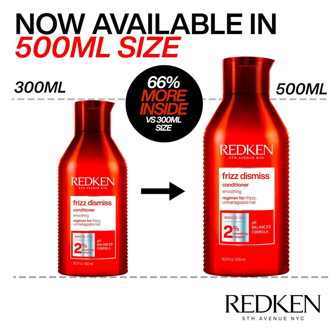 Redken Conditioner, Babassu Oil, Adds Shine and Smooths Frizzy Hair, Frizz Dismiss, 500 ml