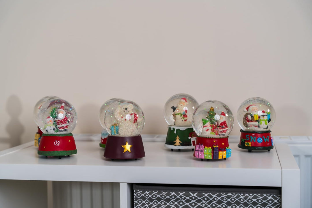 Mousehouse Gifts Deko Schneekugel Weihnachten mit Weihnachtsmann