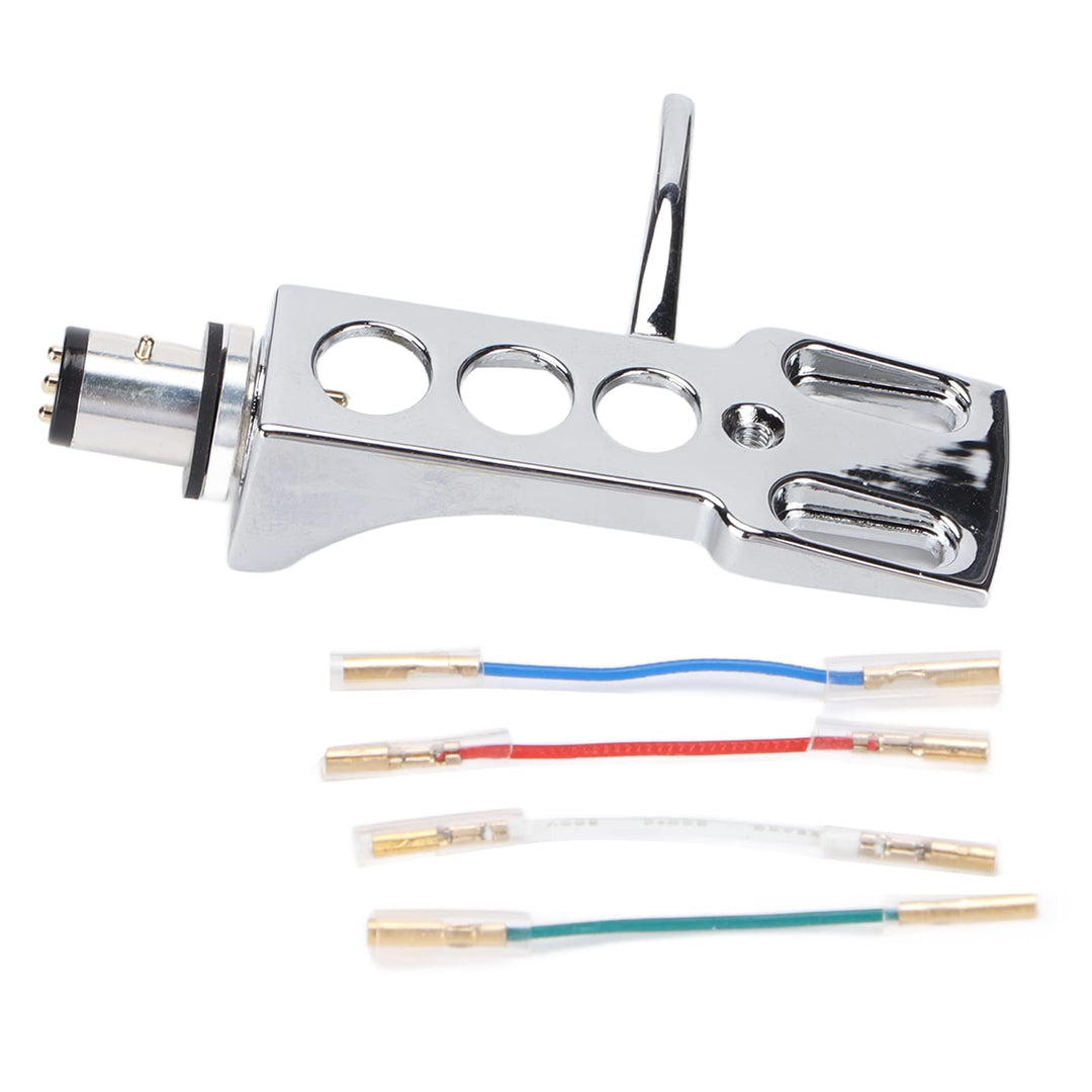 Annadue Phono Headshell mit Anschlussdrähten,Universal Ersatz LP Plattenspieler Phono Headshell Moun