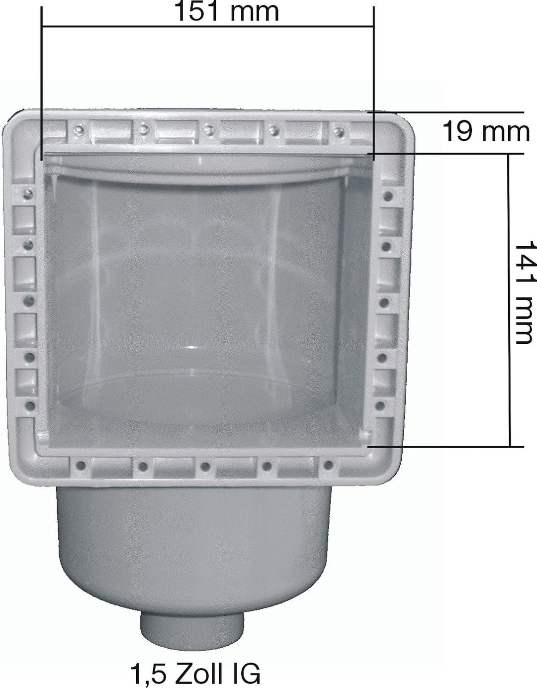 SPIRATO Skimmer für Stahlwandbecken inkl. Einlaufdüse, Saugkorb und Schlauchanschluss