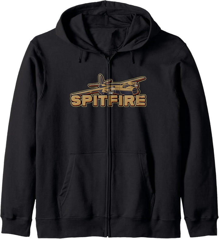 SPITFIRE RAF SUPERMARINE WW2 FIGHTER PLANE UNION JACK Mk. Kapuzenjacke