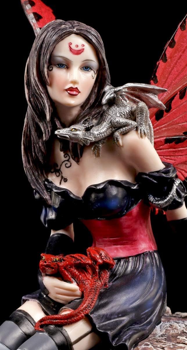 Fantasy Elfen Figur mit Drachen Babys - Natascha | Dekofigur, handbemalt