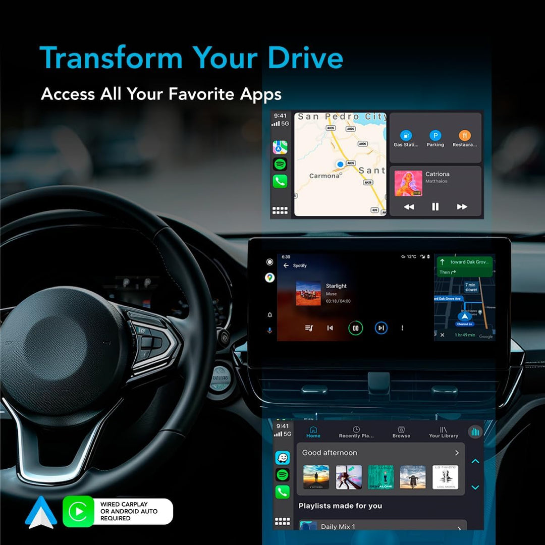 AutoSky Wireless Carplay Adapter & Android Auto - Verwandeln Sie kabelgebundenes zu drahtlosem Carpl