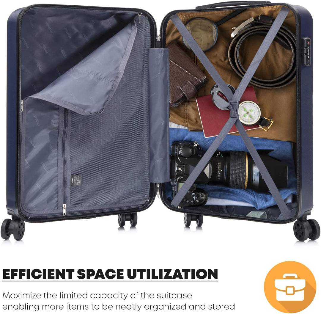 Premium Reisekoffer TSA-Schloss,YKK-Reissverschluss Hartschalen-Koffer Trolley Kabinenkoffer Rollkof
