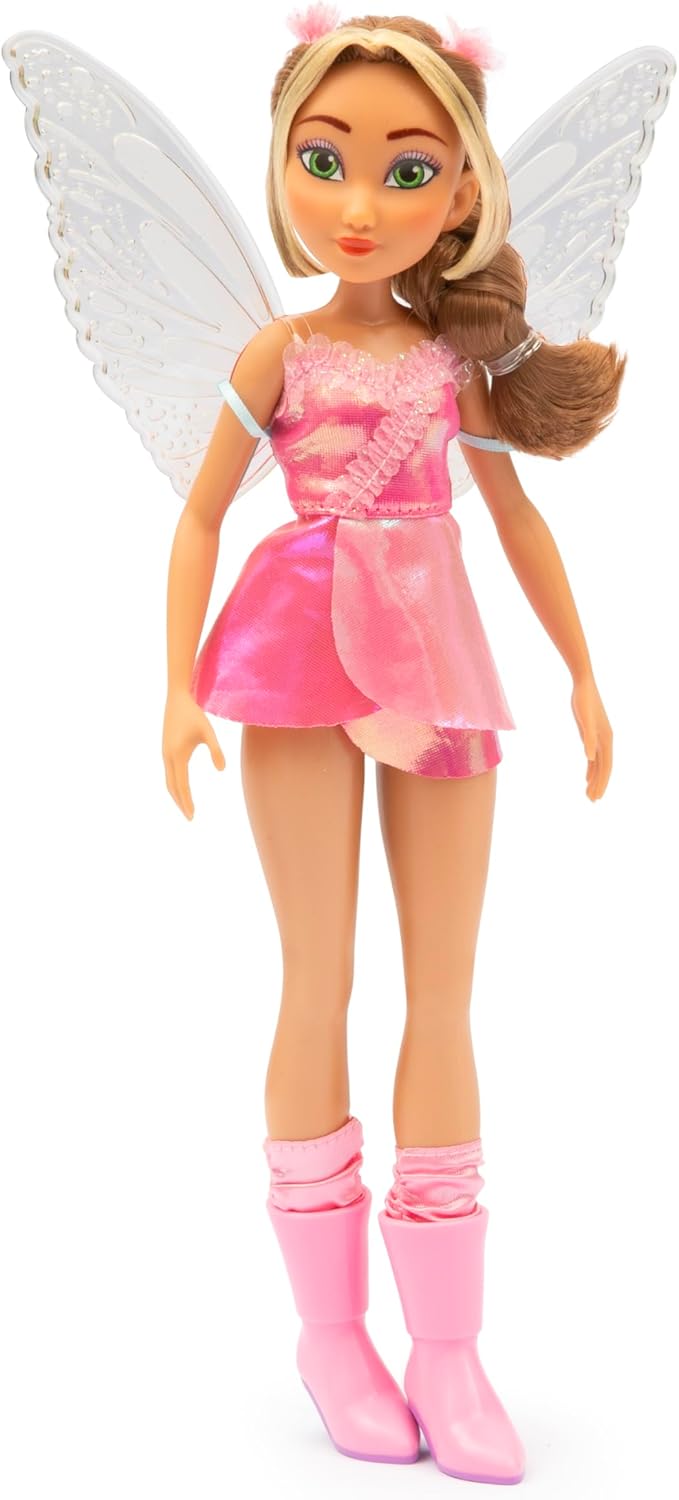 Winx Fairy Light Up Wings Doll – Flora with Sparkling Outfit & Glowing Wings – 27cm Fashion Doll wit