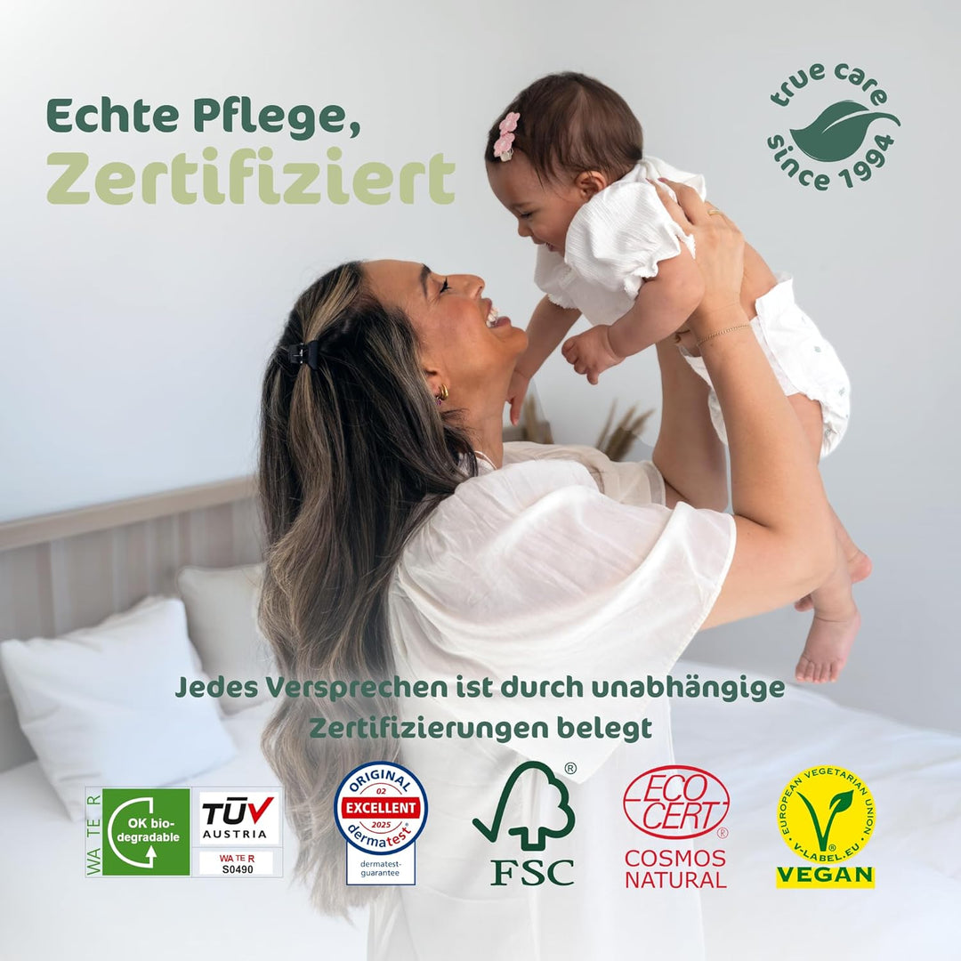 Eco by Naty Parfümfreies feuchtes Toilettenpapier – 100% Wasser kompostierbare und pflanzliche Tüche