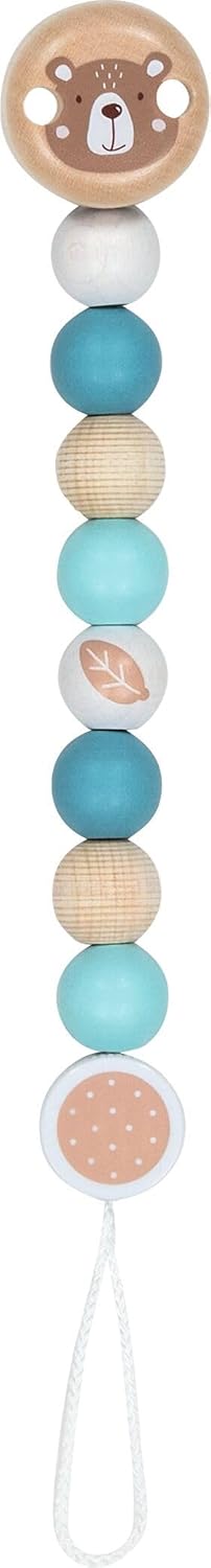 goki 6625 - Baby Greifspielzeug Set Bären, 3-teilig mit Kinderwagenkette, Schnullerkette und Greifli
