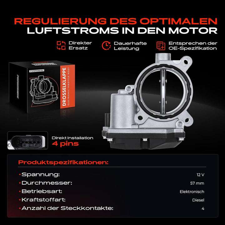Frankberg Drosselklappe Drosselklappenstutzen für C-r-a-f-t-e-r 30-35 2E C-r-a-f-t-e-r 30-50 2E 2F M