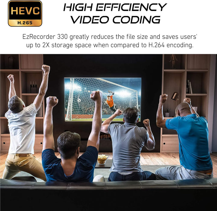 AVerMedia EZRecorder 330, 4K Pass-Through- und 1080p-Aufnahme, HDMI-Recorder, PVR, DVR, Switch, Retr