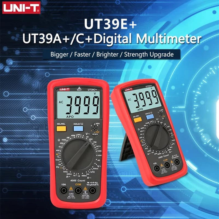 UNI-T UT39A+ Digital Multimeter Auto Range With LCD Backlight Data Hold Multimetro tester (UT39A+),
