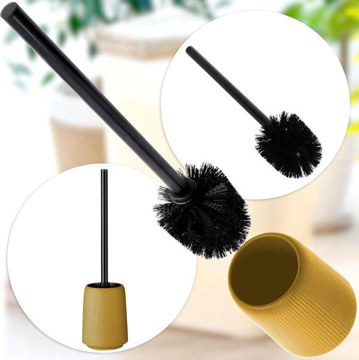 KADAX Badezimmer Zubehör Set, Modernes Badzubehör, Badaccessoires aus Keramik, Bad Accessoires (Gelb