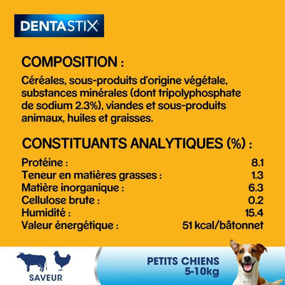 Pedigree Dentastix Daily Oral Care Kaustäbchen für kleine Hunde, für eine gute Mundhygiene, 10 Packu