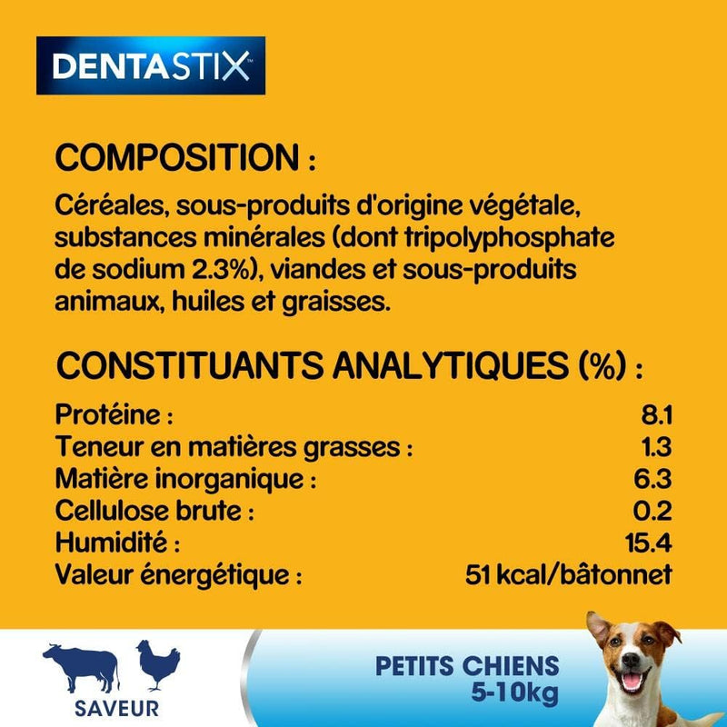 Pedigree Dentastix Daily Oral Care Kaustäbchen für kleine Hunde, für eine gute Mundhygiene, 10 Packu
