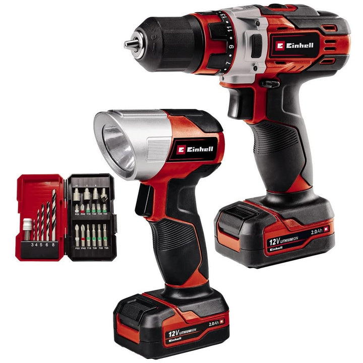 Einhell Akku-Bohrschrauber-Set TE-CD 12/1 Li +22+CL (Li-Ion, 12V, max 30 Nm, 2-Gang-Getriebe, inkl.