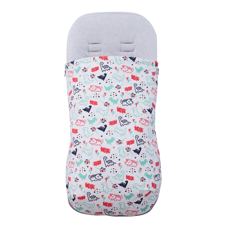 JYOKO Kids Fusssack für Kinderwagen kompatibel mit Baby Jogger City Mini (Baumwolle, Dino Party) BAU