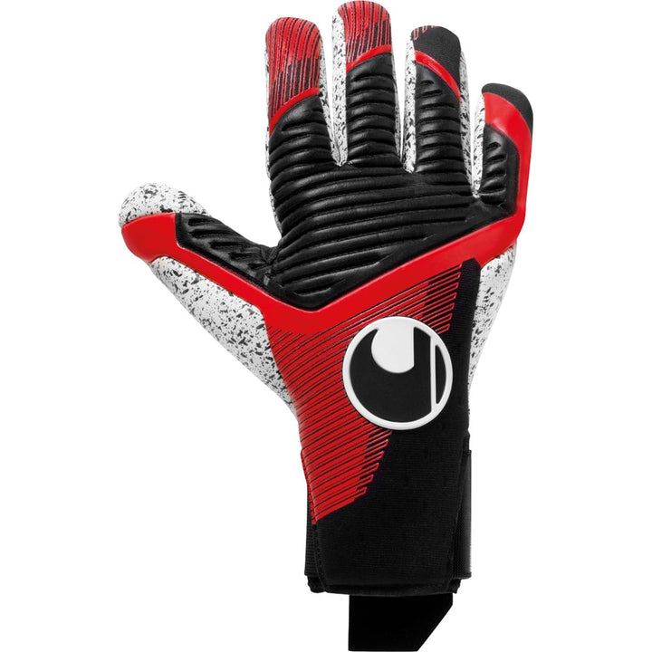 uhlsport Unisex Jugend Powerline Supergrip+ Finger Surround Fussball Torwarthandschuhe 11 schwarz/ro