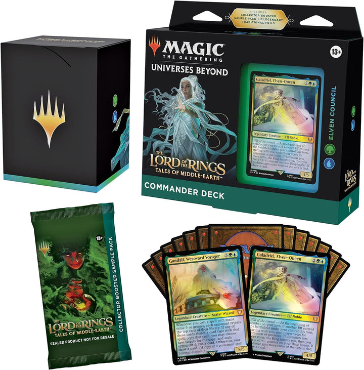 Magic The Gathering The Lord of The Rings: Tales of Middle-Earth Commander Deck Bundle – Includes Al