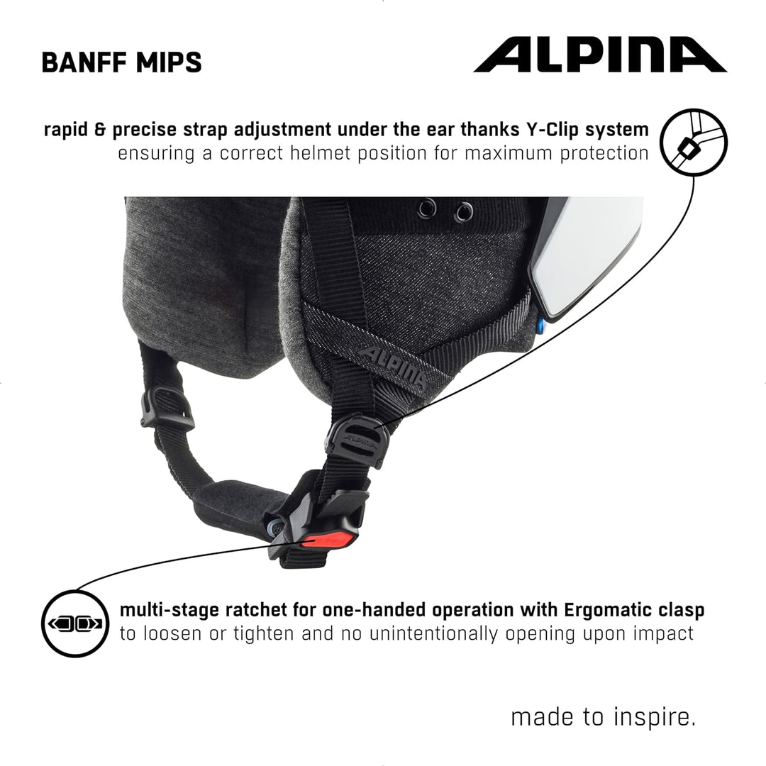 ALPINA Banff MIPS - Nachhaltiger, Sicherer und Leichter MIPS Skihelm Mit Schafswolle-Innenfutter Für