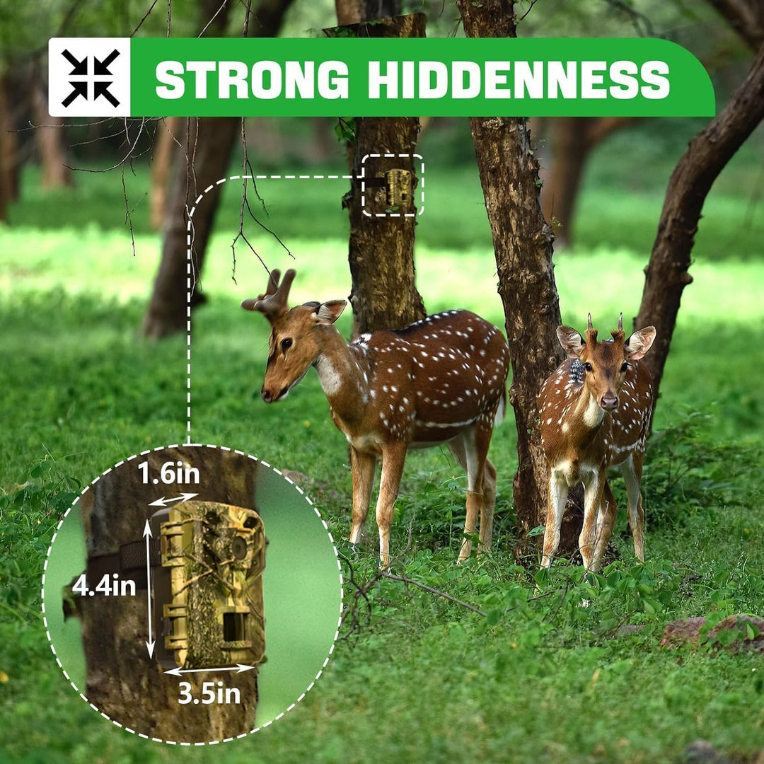 Coolifepro Wildkamera mit Handyübertragung App, 32MP Mini WLAN Wildkamera, 0,1 s Auslösegeschwindigk