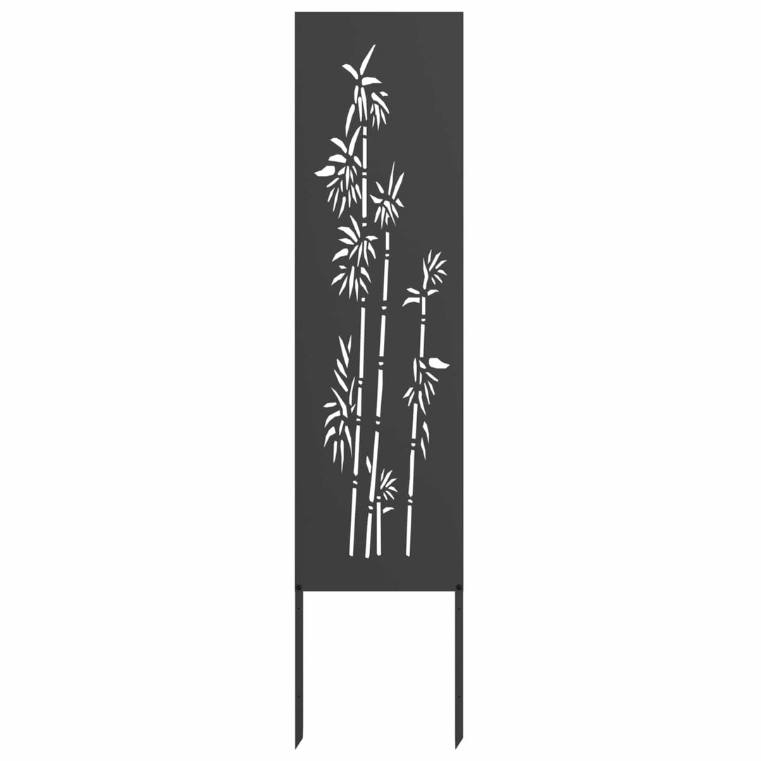 vidaXL Garten Sichtschutz-Leinwand Floral Schwarz 32 x 140 cm, Garten und Terrasse, Rechteckig, Mode