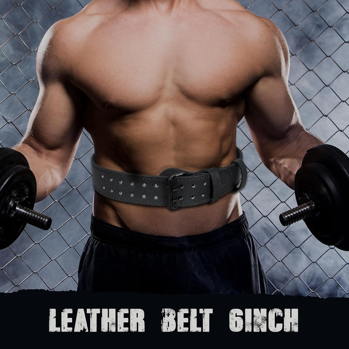 Gewichthebergürtel Fitness 4” &amp; 6” – Verstellbarer Trainingsgürtel mit starker Schnalle, Powerliftin