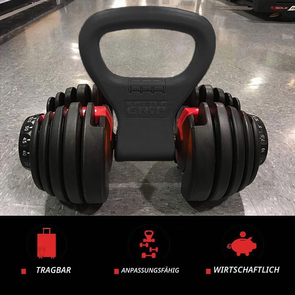 Kettlebell Grip Adjustable Portable Weight Travel Workout Equipment Gear for Gym Weights Bag, Crossf