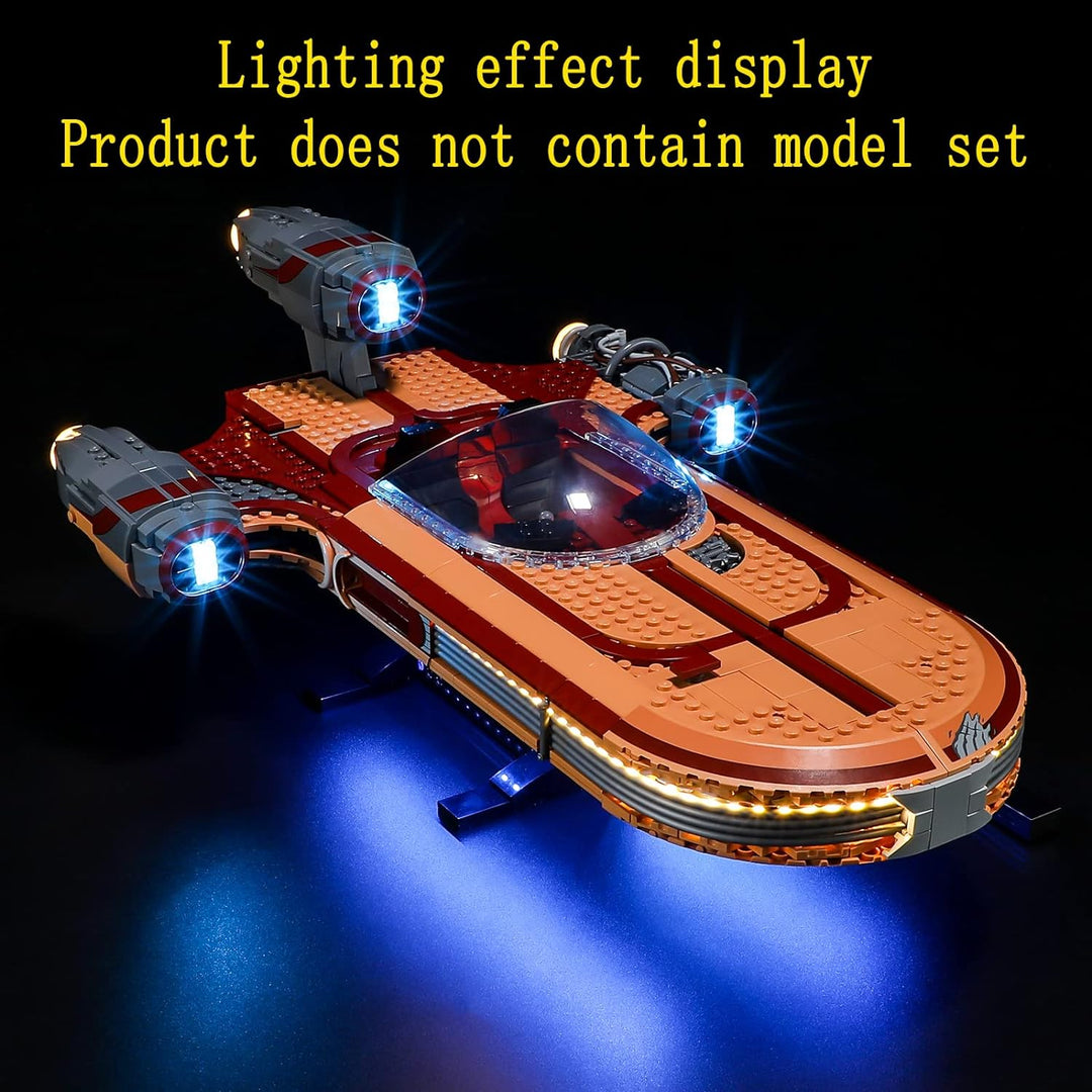 GEAMENT LED Licht-Set Kompatibel mit Lego Luke Skywalker's Landspeeder - Beleuchtungsset für Star Wa