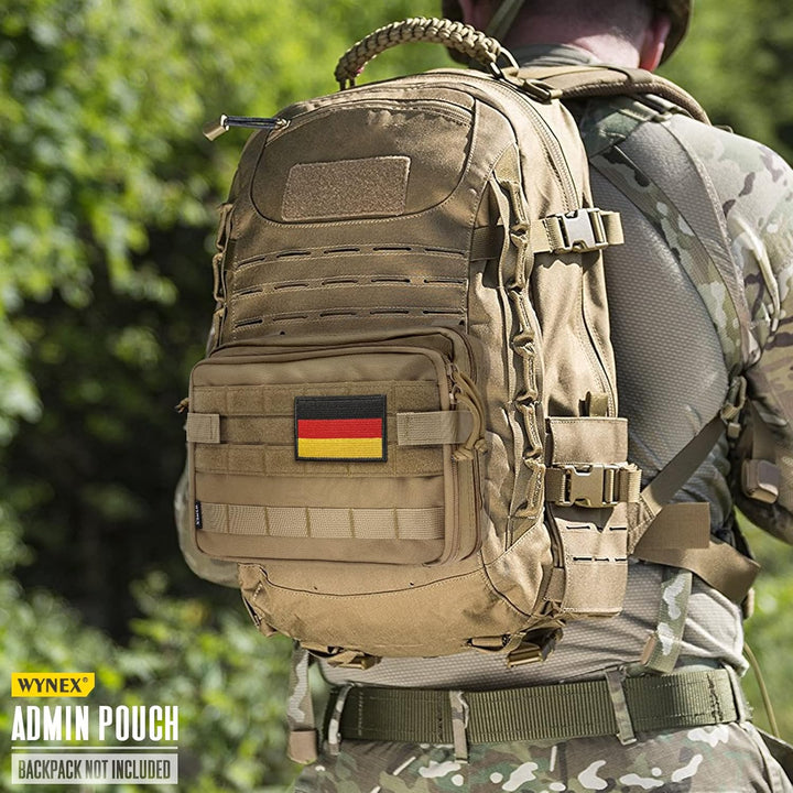 WYNEX Tactical Large Admin Pouch im Double Layer Design, Molle EDC EMT Utility Pouch mit Map Sleeve