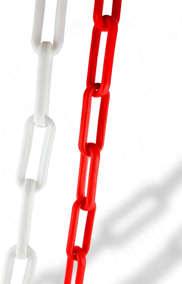 10m Marwotec Absperrkette rot/weiss - 8mm Kette - Kunststoffkette 10 m im Beutel