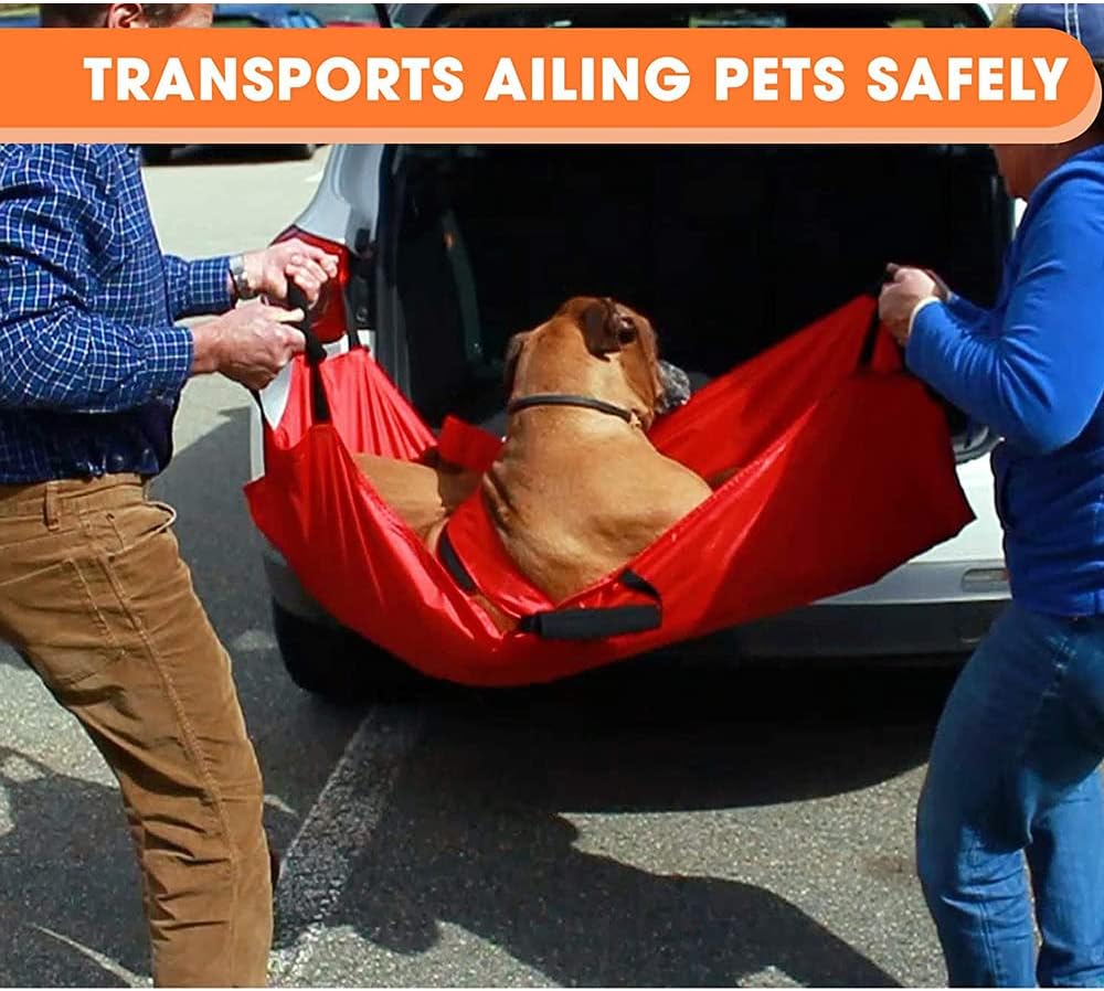 Nylontrage für Haustiere, Notfall-Transporttrage für Hunde, Haustiertransportwagen mit 6 Griffen, 11