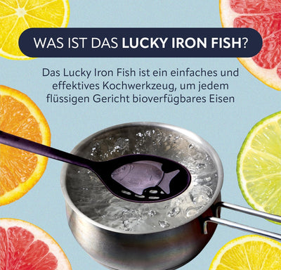 Das Original Lucky Iron Fish Ⓡ verleiht Ihren Speisen und Getränken sauberes, sicheres Eisen. Eine A