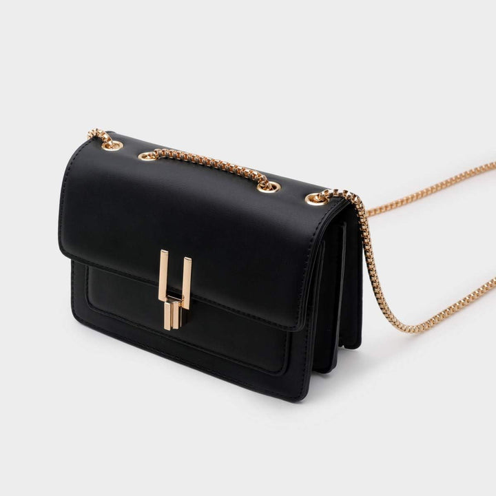 Umhängetasche Damen Leder Kette Schulterriemen Designer Color-Blocking Mode Handtasche, Tasche Schul