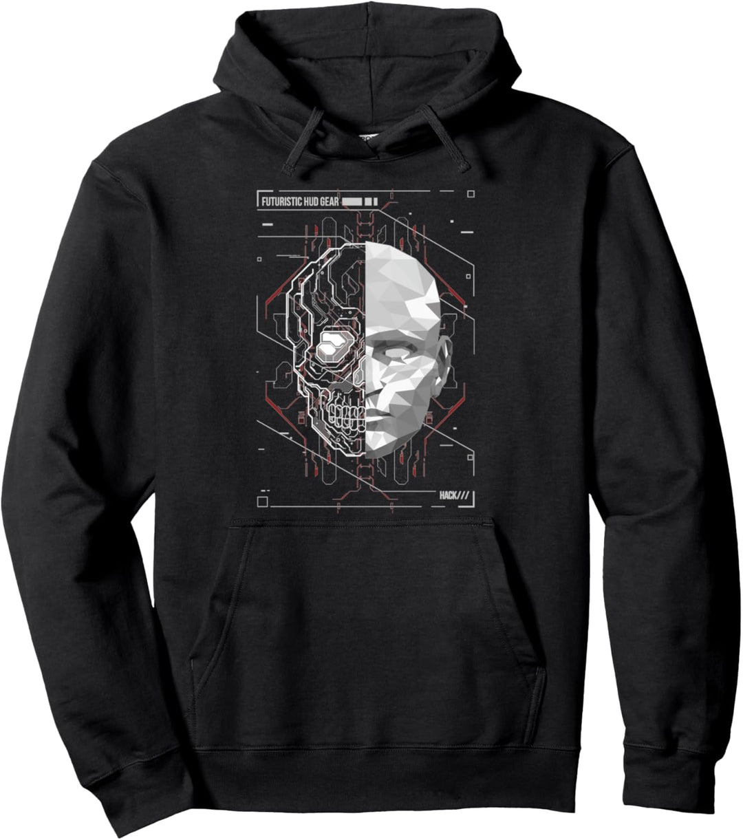 Cyberpunk HUD Gear - menschliche Anatomie des Hologramms Pullover Hoodie