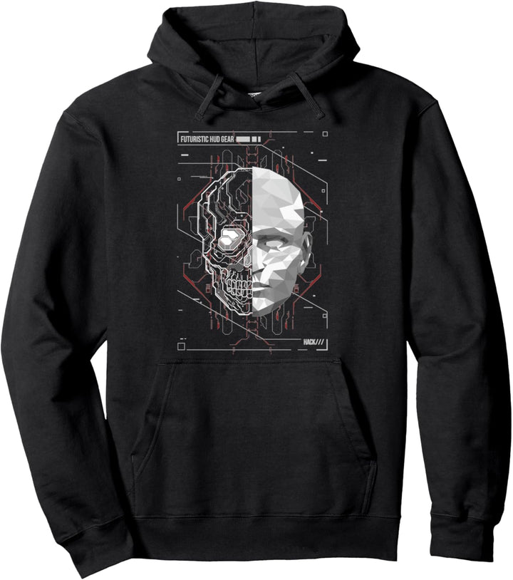 Cyberpunk HUD Gear - menschliche Anatomie des Hologramms Pullover Hoodie