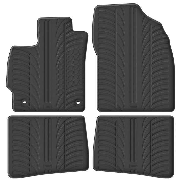 Gledring Satz Gummimatten kompatibel mit Toyota Prius III 2012-2016 (T Profil 4-teilig + Montage-cli