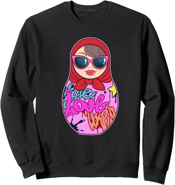 Bunte Graffiti Püppchen Punk Matroschka Sprayer Puppe Sweatshirt