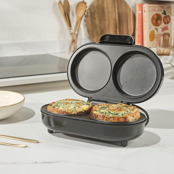 Salter XL Dual Omelette Maker – Antihaftbeschichtete Deep-Fill-Kochplatten, Doppelte Eierkocher, Mac