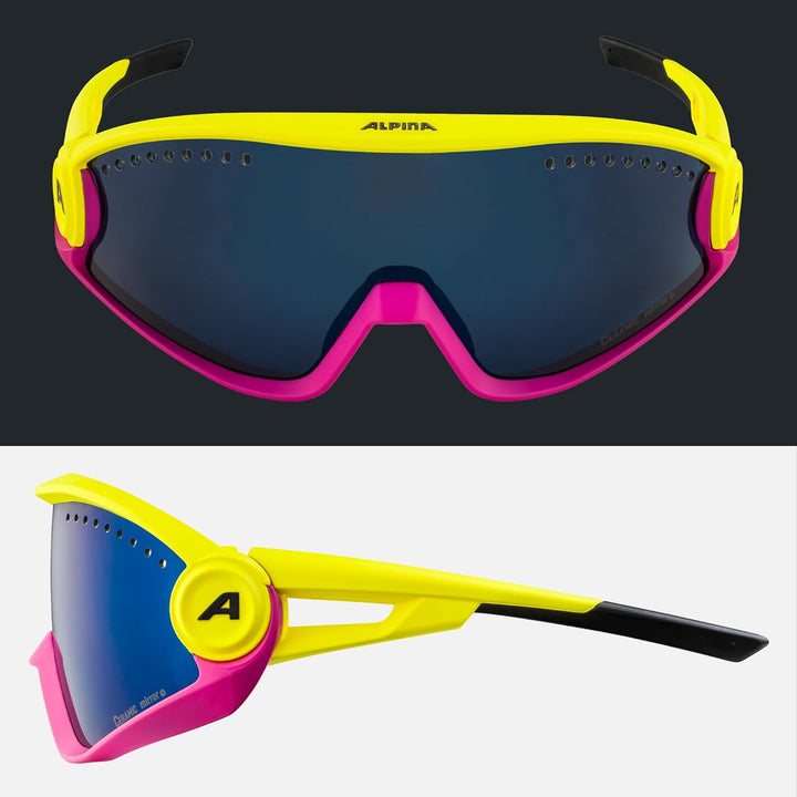 ALPINA 5W1NG - Verspiegelte und Bruchsichere Sport- & Fahrradbrille Mit 100% UV-Schutz Für Erwachsen