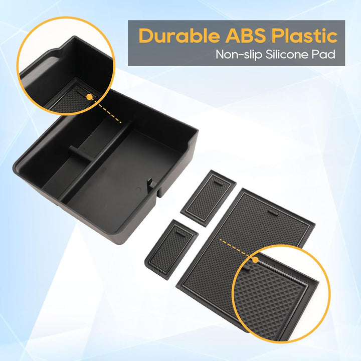 LFOTPP für Tesla Model 3 2024 2025 Mittelkonsole Organizer Hinten und Vorne Tray Handschuhfach, Tesl