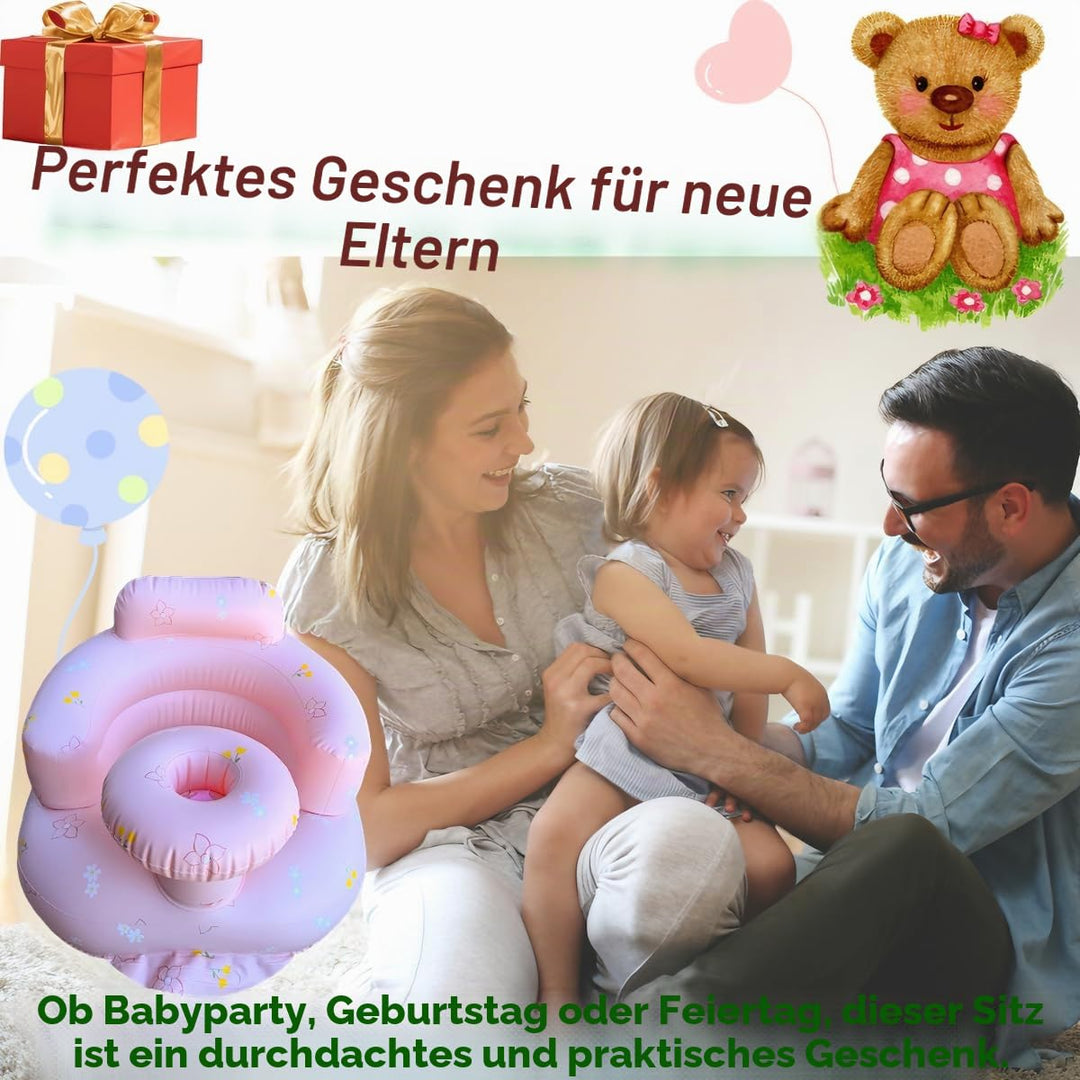 Aufblasbarer Baby-Sitz für Babys ab 4-24 Monaten,Baby-Rückenstützsofa,Boden-Sitzunterstützung zum Si