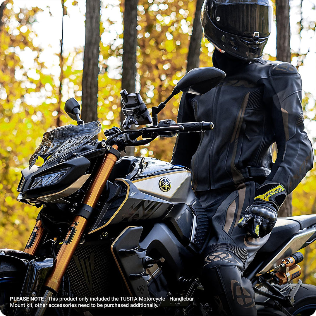 TUSITA Motorrad Halterung Kompatibel mit Garmin Montana, Zumo XT GPS - Schienenbasis Short Arm, Shor