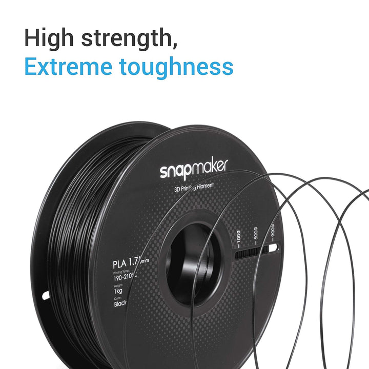 Snapmaker PLA 3D-Drucker Filament 1,75 mm, 1 kg Spule (2,2 lbs) - Masshaltigkeit +/- 0,03 mm, passen