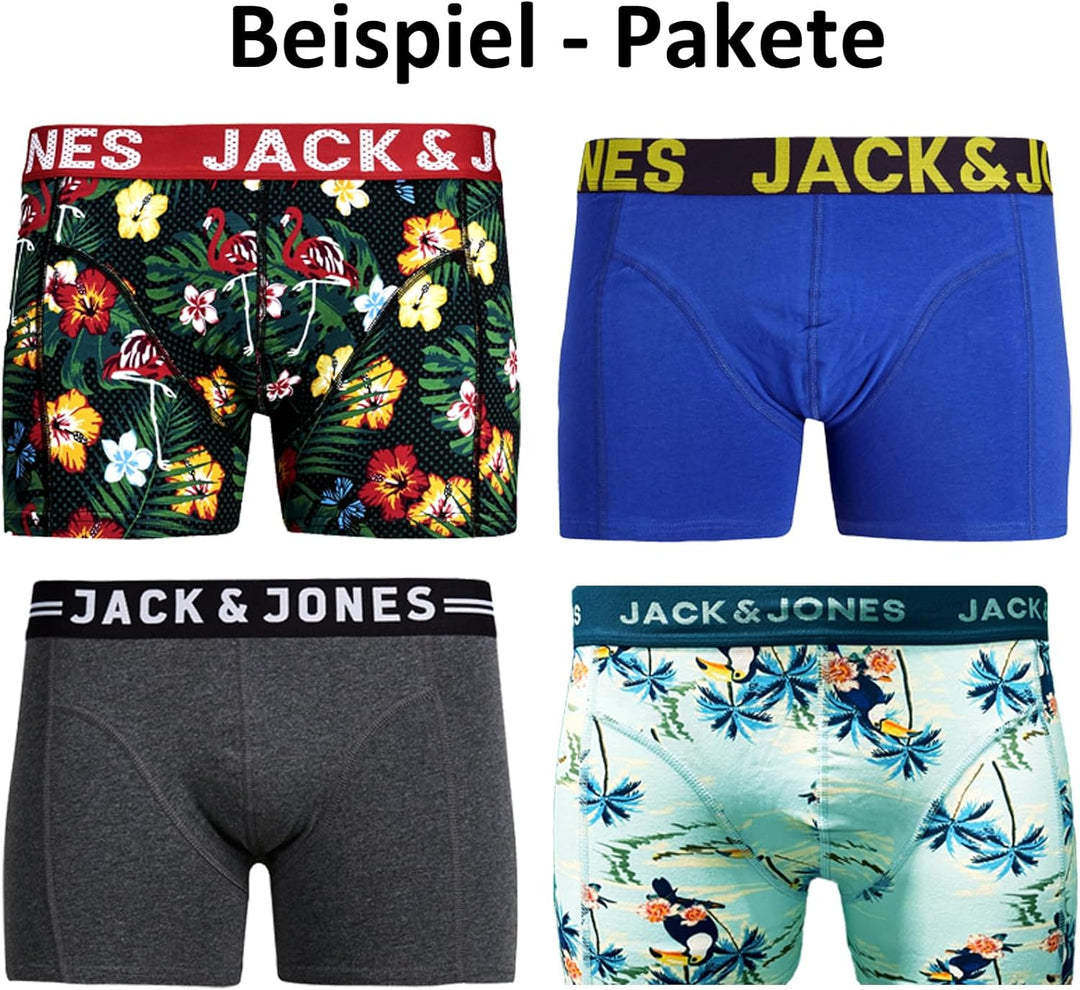 Jack Jones Boxershorts 4er Pack Mix Trunks Boxer Short Unterhose S 4er Mix-pack, S 4er Mix-pack