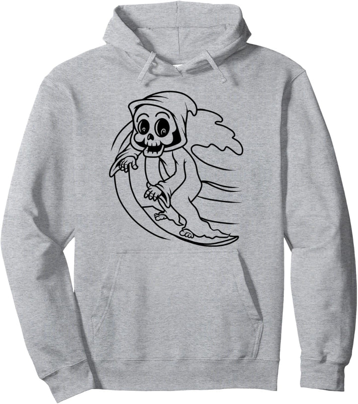Lustiger Sensenmann Surfing Sweater Männer Frauen Kinder Pullover Hoodie